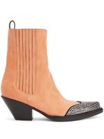 Alexandre Vauthier bottines en daim à détails de clous - Marron