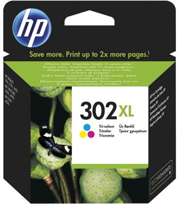 HP inktcartridge 302XL, 330 pagina&apos;s, OEM F6U67AE, 3 kleuren