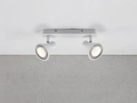 Plafondspot wit metaal &apos;Eik&apos; Nordlux dubbel spot gu10 fitting 285mm