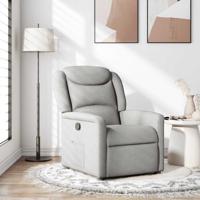 Fauteuil verstelbaar stof wolk grijs
