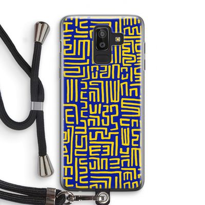 Majorelle Blue Print: Samsung Galaxy J8 (2018) Transparant Hoesje met koord