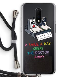 Smile: OnePlus 7 Transparant Hoesje met koord