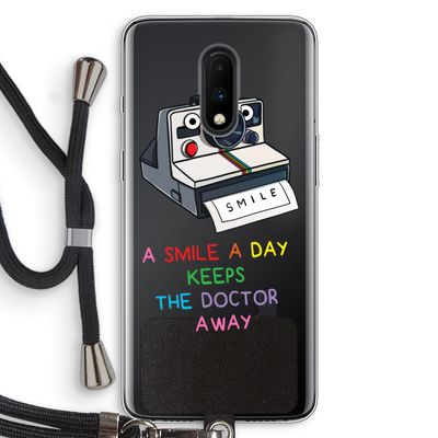 Smile: OnePlus 7 Transparant Hoesje met koord