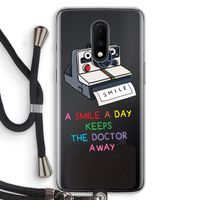 Smile: OnePlus 7 Transparant Hoesje met koord