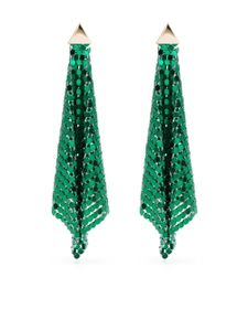 Rabanne boucles d'oreilles Flow Pixel - Vert