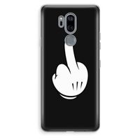 Middle finger black: LG G7 Thinq Transparant Hoesje