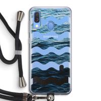 Oceaan: Samsung Galaxy A40 Transparant Hoesje met koord