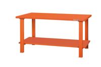 Bahco Werkbank | heavy-duty | met stalen werkblad | 4 poten | en onderblad | blauw | 1800 mm x 750 mm x 1030 mm - 1495WB18TSBLBT