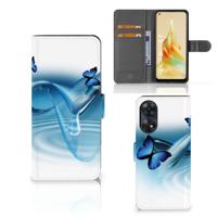 OPPO Reno8 T 4G | Telefoonhoesje | Met pasjeshouder | Vlinders