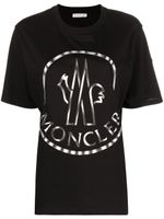 Moncler t-shirt à logo imprimé - Noir