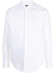 Emporio Armani chemise en coton à manches longues - Blanc