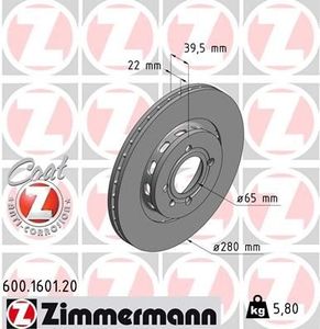 Remschijf Coat Z 600160120