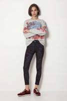Gebloemde skinny jeans - BLUE - 26