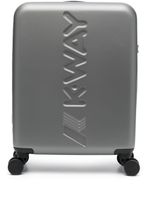 K Way Kids valise à roulettes à logo embossé - Gris