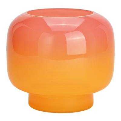 Glazen vaas pink/roze (B/H/D) 15x14x15cm