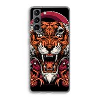 Tiger and Rattlesnakes: Samsung Galaxy S21 Transparant Hoesje