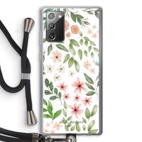 Botanical sweet flower heaven: Samsung Galaxy Note 20 / Note 20 5G Transparant Hoesje met koord