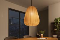 Moderne hanglamp ORGANIC 45cm natuurlijke stoffen kap druppelvorm Boho - 46412