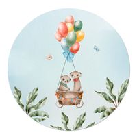 Behangcirkel Adventure Time in de Luchtballon 80 Zelfklevend Textielbehang
