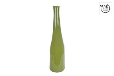 Vaas Blues glossy groen glas 18x18x80cm