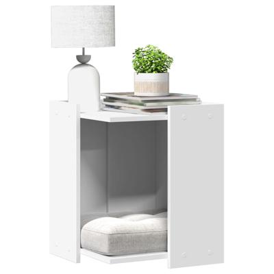 VidaXL Kattenbakkast 42x42x51 cm bewerkt hout wit