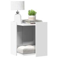 VidaXL Kattenbakkast 42x42x51 cm bewerkt hout wit VidaXL Kattenbakkast 42x42x51 cm bewerkt hout wit