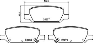 Remblokkenset, schijfrem BREMBO, u.a. fÃ¼r Tesla