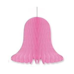 1x Kerstversiering roze kerstklokken lampionnen 30 cm