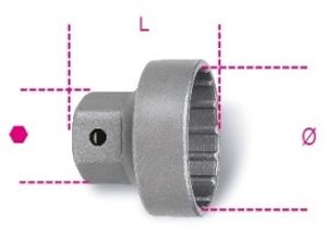 Beta 3793/2 trapasverwijderaar 16-punts shimano 1/2 dopsleutel