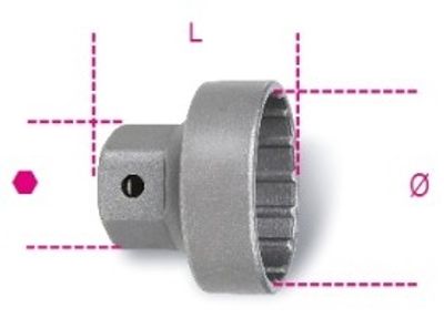 Beta 3793/2 trapasverwijderaar 16-punts shimano 1/2 dopsleutel