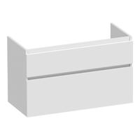 Brauer Delight - Onderkast - 100 cm - met 2 Softclose Lades Greeploos en 1 Sifon Uitsparing - Hoogglans Wit