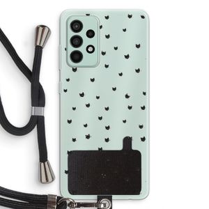 Kleine kattenkopjes: Samsung Galaxy A52s 5G Transparant Hoesje met koord