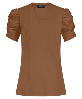 Lady Day Toya T-shirt Korte Mouw Chocolat