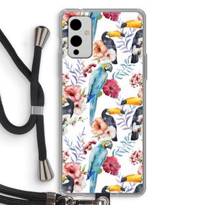 Bloemen tukan: OnePlus 9 Transparant Hoesje met koord