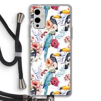 Bloemen tukan: OnePlus 9 Transparant Hoesje met koord