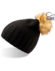 Atlantis AT769 Monte Bianco Beanie - Black/Beige - One Size