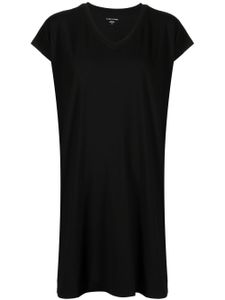 Eileen Fisher robe courte à col v - Noir