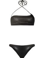 The Attico bikini en cuir artificiel à design asymétrique - Noir - thumbnail