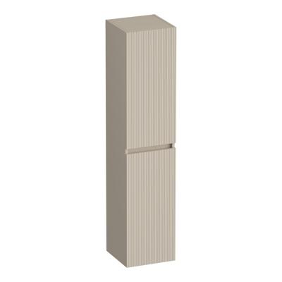 Brauer Joy - Wavy - Hoge Kast - 160 cm - 2 Deuren - Greeploos - Links of Rechtsdraaiend - Mat Beige