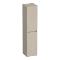 Brauer Joy - Wavy - Hoge Kast - 160 cm - 2 Deuren - Greeploos - Links of Rechtsdraaiend - Mat Beige