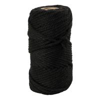 Creativ Company Macrame koord zwart, 55m