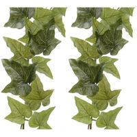 2x Groene Hedera Helix/klimop kunstplant slingers 180 cm