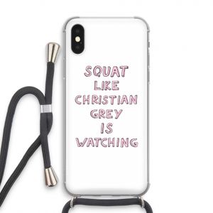 Christian Grey: iPhone XS Transparant Hoesje met koord
