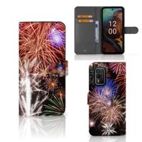 Nokia XR21 | Wallet Case | met Pasjes | Vuurwerk