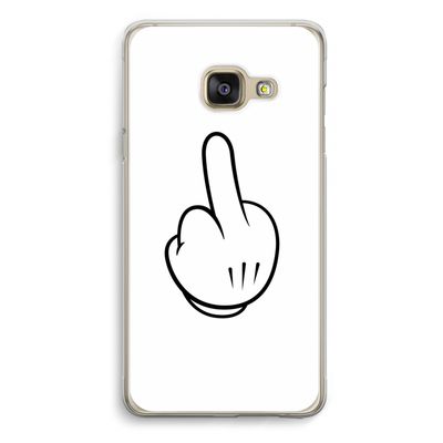 Middle finger white: Samsung A3 (2017) Transparant Hoesje