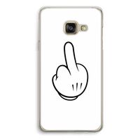 Middle finger white: Samsung A3 (2017) Transparant Hoesje