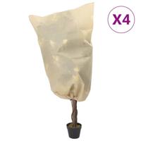 VidaXL Plantenhoezen met trekkoord 4 st 70 g/m² 0,8x1 m