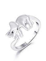 Metaal dinosaurus Open Ring - thumbnail