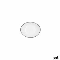 Snackdienblad Quid Gastro Wit Zwart Keramisch 14 x 11 cm (6 Stuks)