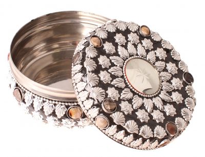 Small Foot sieradendoosje zwart/zilver 7 x 12 cm Small Foot sieradendoosje zwart/zilver 7 x 12 cm